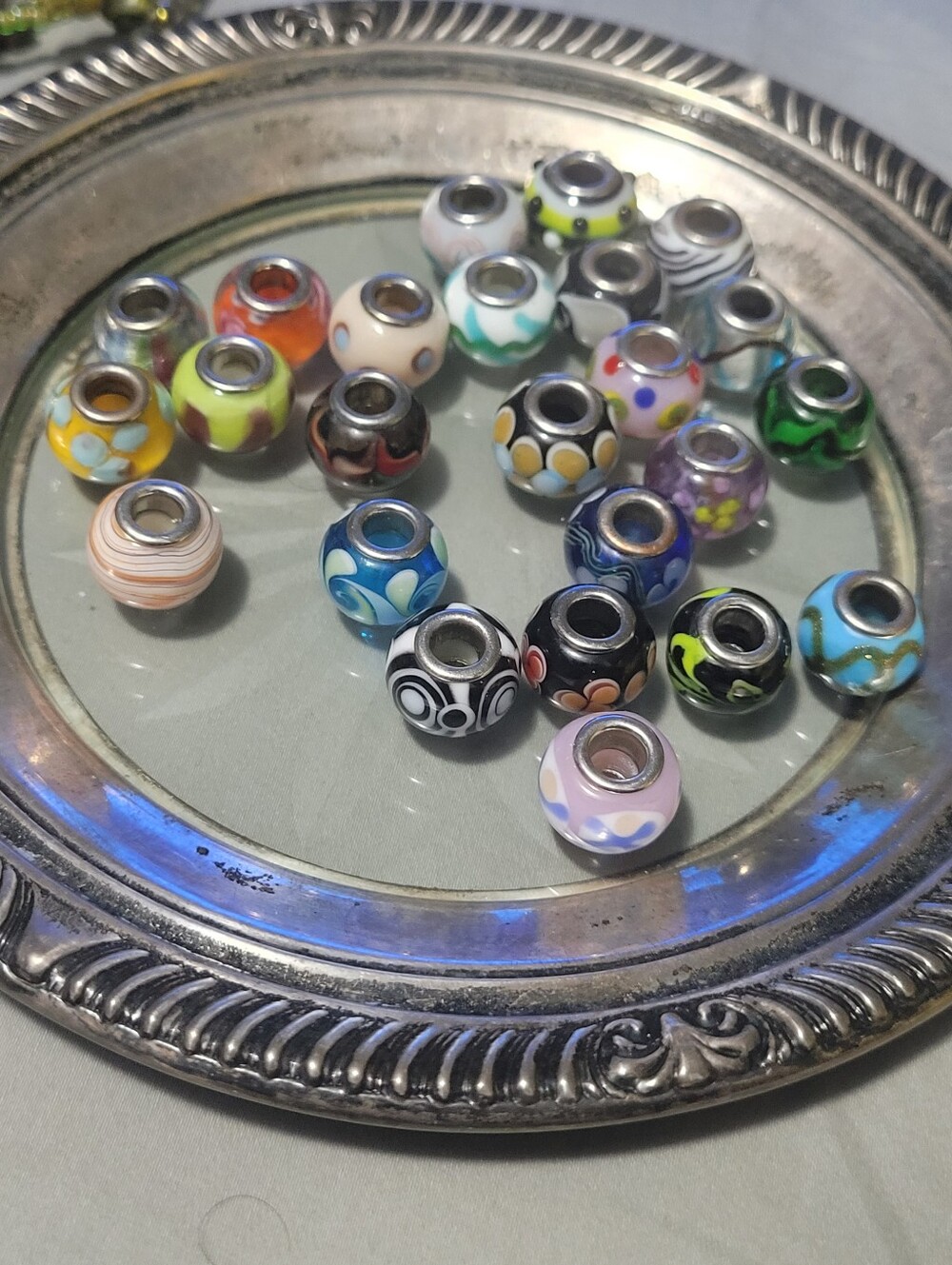 Glass European Charm Beads - Multicolor